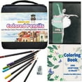 thumbnail image 1 of 120 Artist Colored Pencils Set,Art Coloring Pencil Kit with Coloring Book,Sketch Book,Sharpener| Pro Art Supplies for Adult Coloring Drawing,Soft Core,Oil Based, 1 of 8