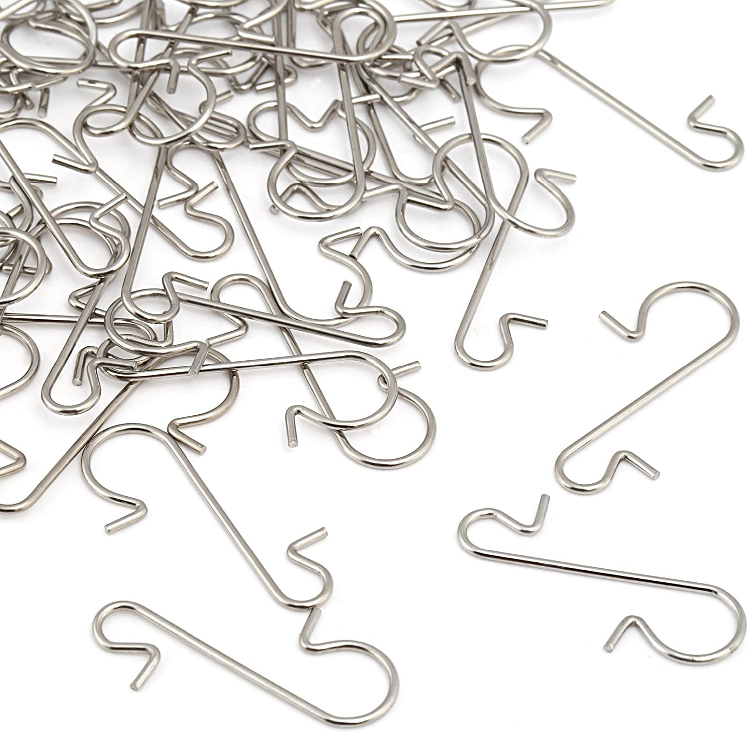 120 Bauble Hanger S Hook Small Quick Hangers for Christmas Baubles Silver