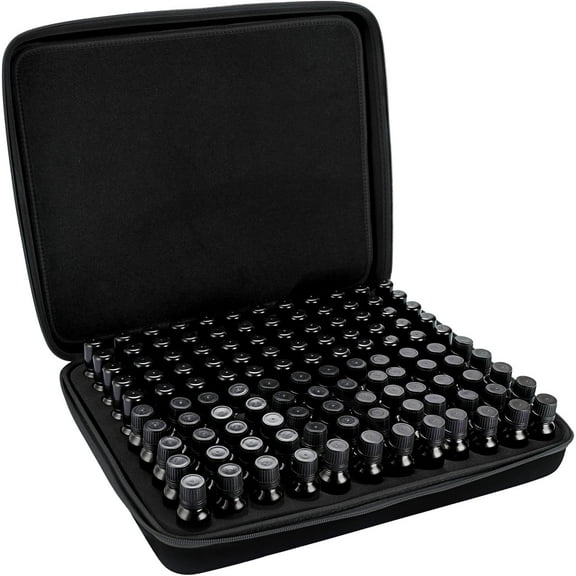 120 Bottle EVA Essential Oil Storage Carrying Case Hard Shell Exterior Essential Oils Organizer Holder Traveling Bag with Foam Insert, Holds 5ml 10ml 15ml Essential Oils