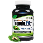 120 Capsules - Natural Sleep Aid Muscle Relax PM   2300 mg Strength, Non-Habit Forming Nighttime Capsules for Restful Nights and Relaxation