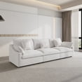 thumbnail image 1 of 120" Cloud Couch Sectional for Living Room, Down Filled Modular Sectional Sofa Couch, 3 Seater,White, 1 of 15