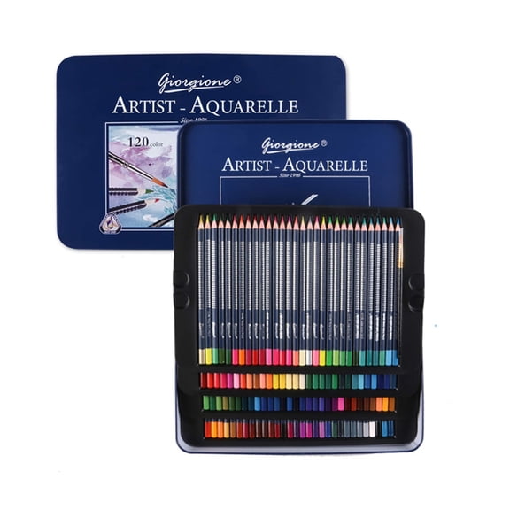 120-Color Artist Colored Pencils Set For Adult Coloring Books, Soft Core, Professional Numbered Art Drawing Pencils For Sketching Shading Blending Crafting, Gift Tin Box For Beginners Kids