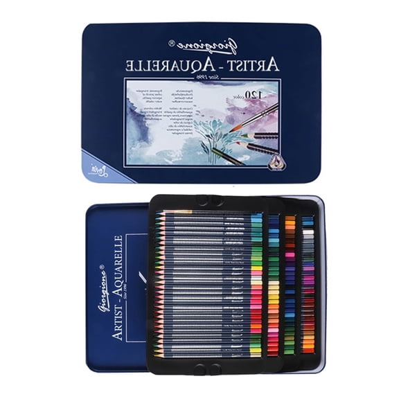120-Color Professional Artist Colored Pencils Set with Tin Box