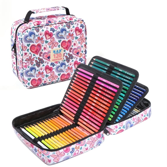 120 Colored Pencils Kit, Oil-Based Soft Core Art Supplies for Adults and Beginners, Ideal for Sketching and Shading, Professional Drawing Pencil Set with Zipper Case