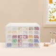 thumbnail image 1 of 120 Compartments Nail Art Organizer, 5 Tier Clear Acrylic Storage Box with Drawers for Nail Gems, Glitters, Sequins | Dust-Proof Jewelry & Craft Organizer for Salon & Home, 1 of 14