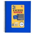 Sujce Notebook 120 Count 3 Subject Blue Exceed Notebook, 11