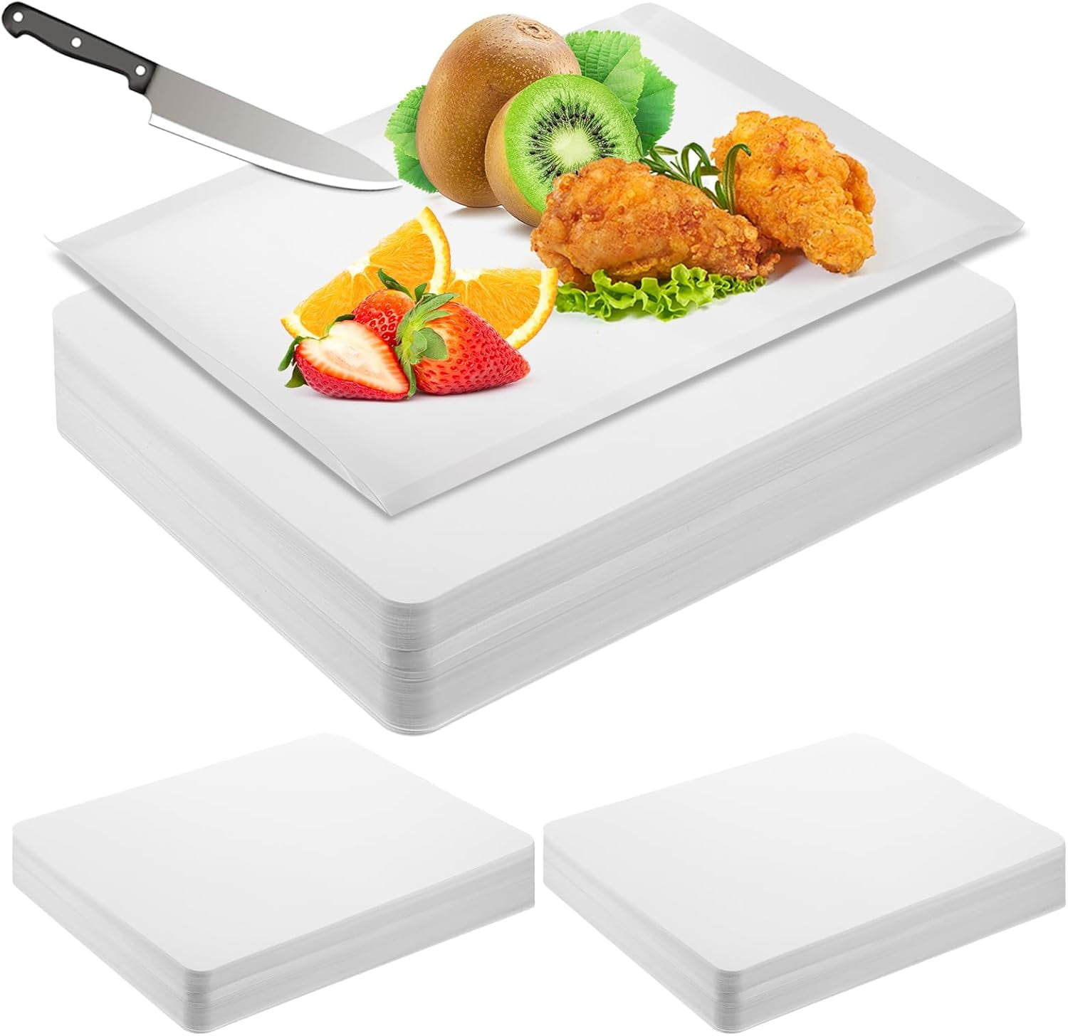 120 Count Disposable Cutting Board Sheets 10 x 13 Inch Flexible Plastic ...