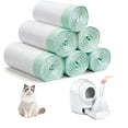 thumbnail image 1 of 120 Count  Litter Box Liners Compatible with Litter Robot 3 & 4,  Litter Liners for Automatic Litter Box, Extra Thick Heavy Duty  Bags with Drawstrings, 25.2" x 15.7" (10-12 Gallons), 1 of 6