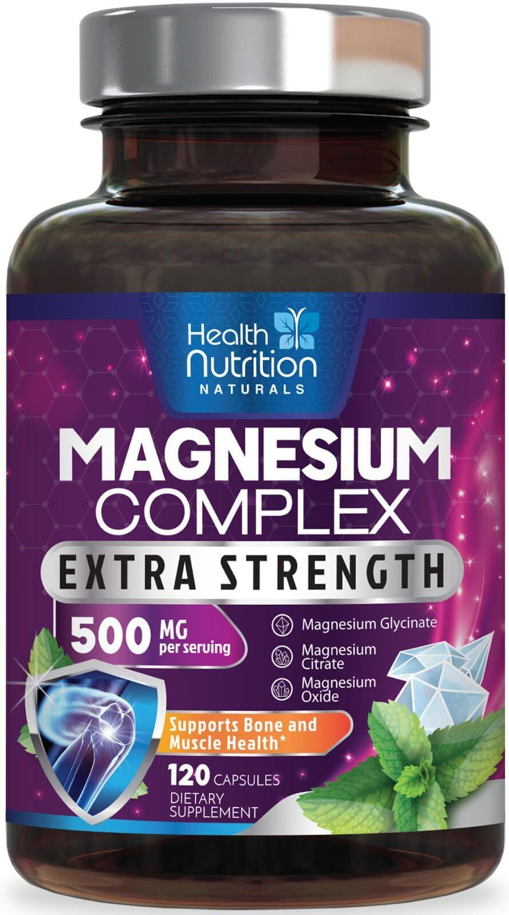 120 Count Magnesium Complex 500mg With Oxide, Malate, Citrate