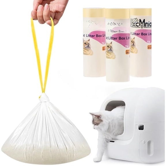 120 Count Self-Cleaning Litter Box Liners Compatible with  X/MAX - Leakproof & Odor-Control Design, 2x Thicker Material Than Standard Liners, Automatic  Litter Box Accessories
