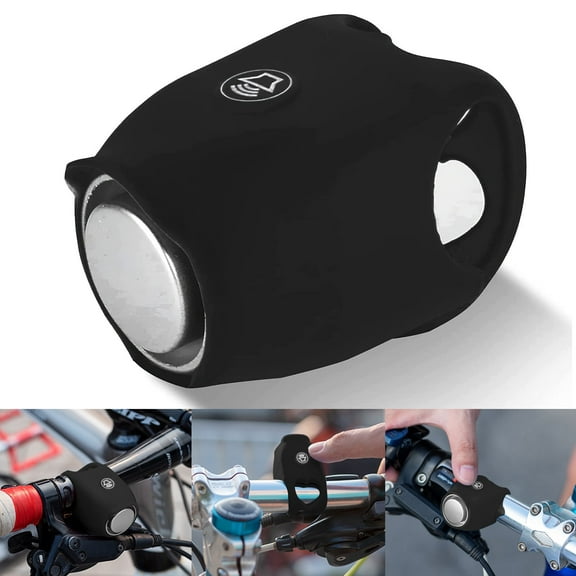 120 DB Bike Electric Bell, 6 Modes Sound Bicycle Electric Horn Rainproof Handlebar Loud Cycling Bell Portable Waterproof Silica Gel Bicycle Horns Bells Accessories for Adults Kids Bike
