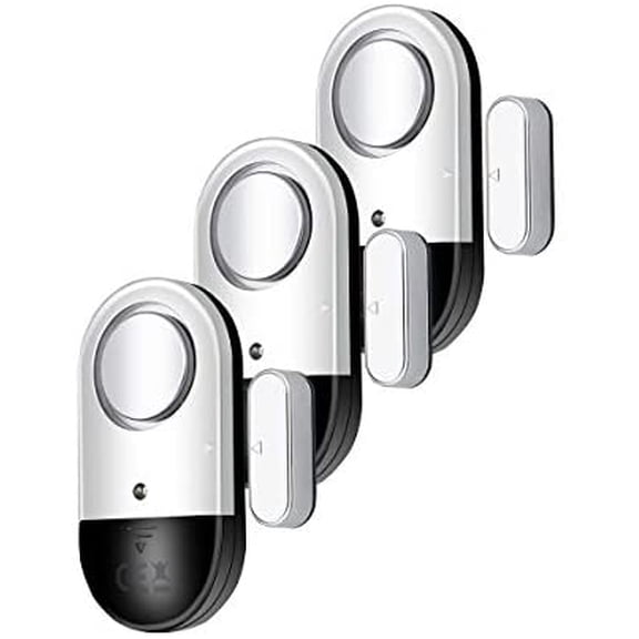 120 DB Loud Door and Window Open Alarm Sensor 3 Pack for Kids, Dementia Patients Safety, Burglar Anti-Theft Wireless Security Alarms Keep Your Home, Pool, Cabinet, Business Safe