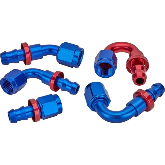 120 Degree Aluminum Push-On Hose Socketless Fitting, AN12
