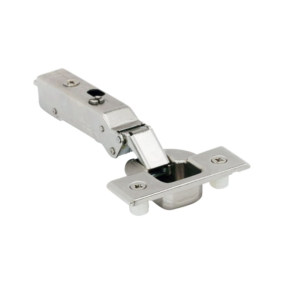 120 Degree Grass Tiomos Full Overlay, 42mm Screw Pattern, Press-In Soft Closing Cabinet Hinge