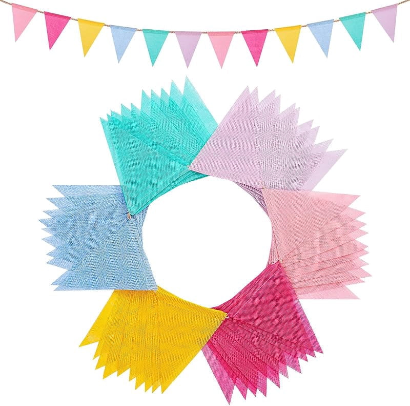 120 Flags/72ft Pennant Banner Flags Garland, Triangle Banner Pennant ...