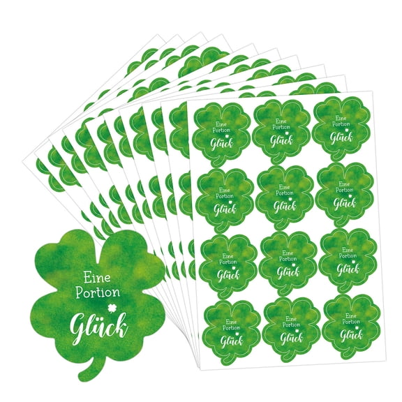 120 Fours Leaves Clovers Sticker Decorative Labels Sticker for Gift,Wedding,Birthday,Party Eine Portion Glck Stickers