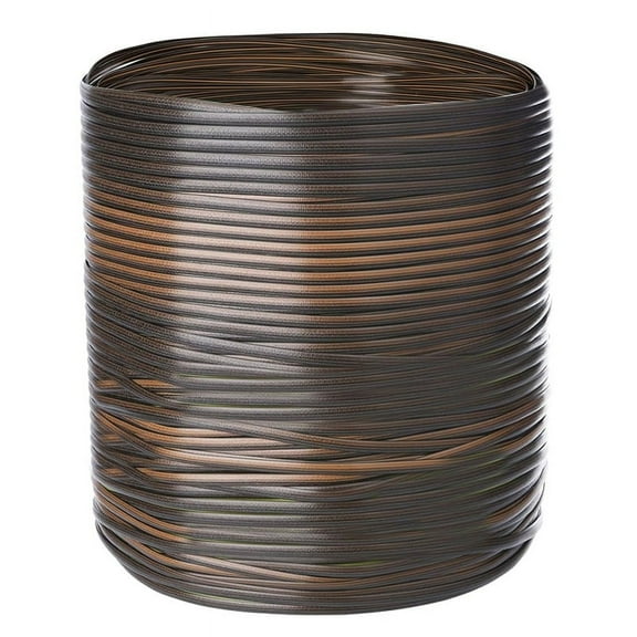 120 Ft Wicker Repair Kit, Plastic Supplies, Gradient Dark Brown with Visible Mixed Color Stripe for Patio