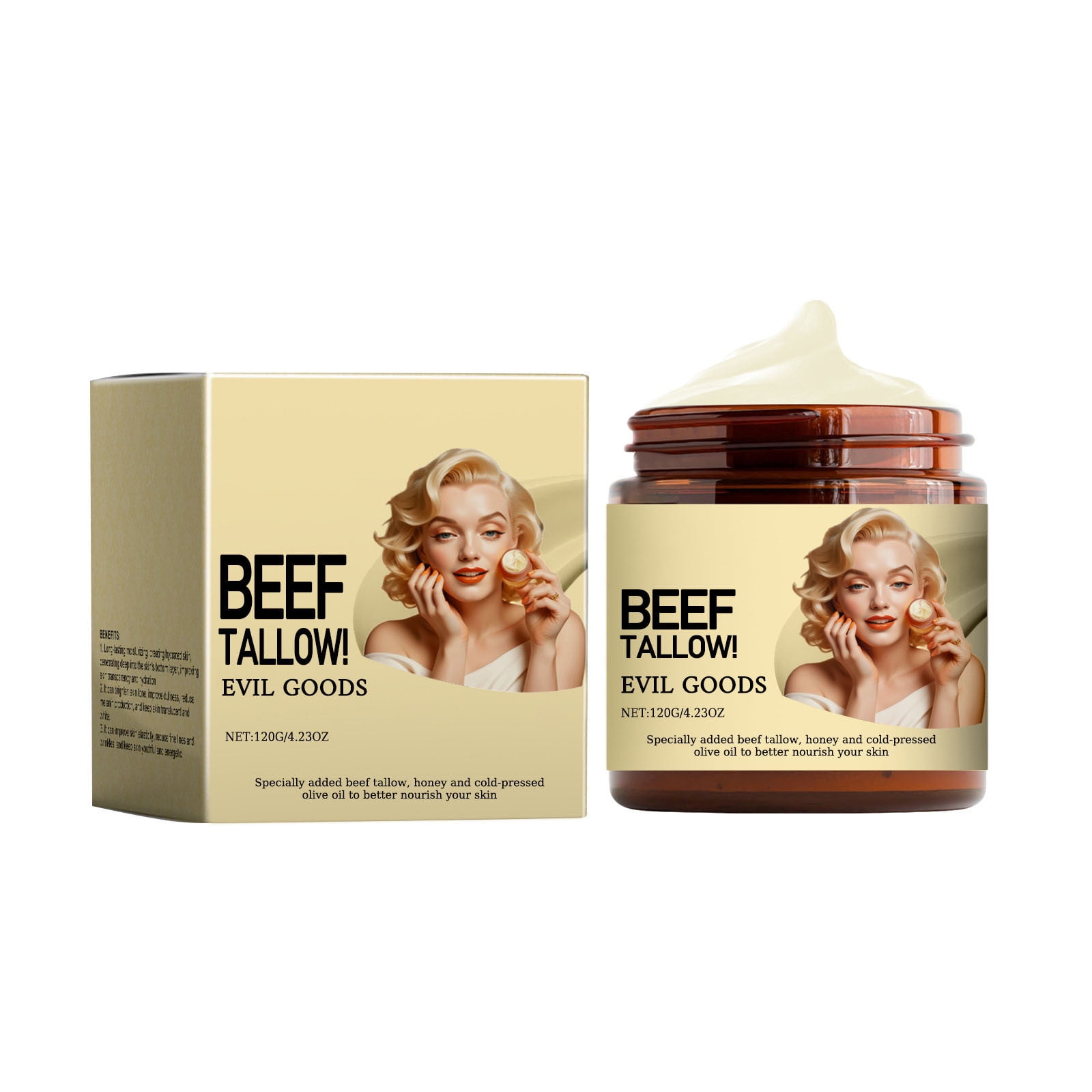 120 G TallowBalm Pure Beef Tallow Skin Care Tallow Bio For Skin Care