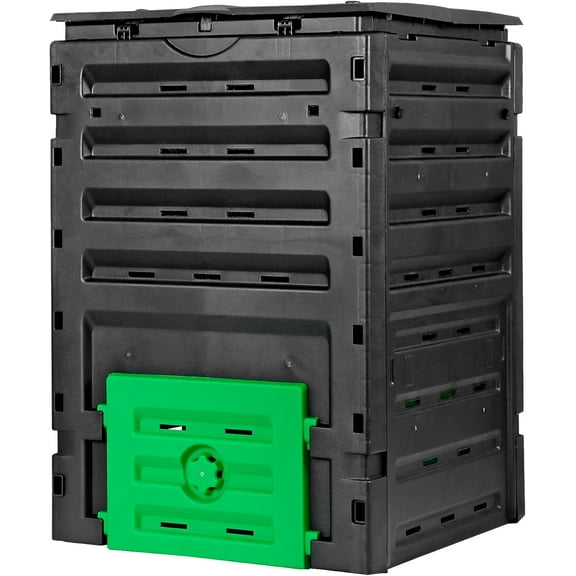 120 Gallon (450L) BPA Free Garden Compost Bin - Easy Assembly, Aerating Outdoor Compost Box for Fast Fertile Soil Creation
