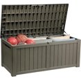 120 Gallon Large Outdoor Storage Box, Lockable Outside Storage Bin for