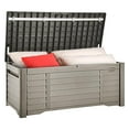 thumbnail image 1 of 120 Gallon Large Outdoor Storage , Waterproof Cushion Storage with Lockable Lid for Patio, Pool Supplies, Garden Tools, Resin, Taupe, 1 of 8