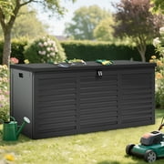 130 Gallon Outdoor Storage Box, Multi-function Deck Box for Organization & Storage, And As a Bench, Waterproof Outdoor Storage Container for Patio Cushions, Gardening Tools, Pool Supplies