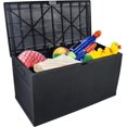 120 Gallon Outdoor Storage Deck Box Resin Container Weatherproof Box