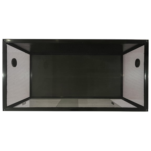 120 Gallon Reptile Terrarium, Bearded Dragon Tank 4x2x2ft Reptile Enclosure with Sliding Glass Doors & Screen Ventilation Top for Lizard, Chameleon, Snake,Snake Enclosure Easy Assembly, Black