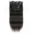thumbnail image 1 of 120 Gram 16“-22” Straight Clip in Human Hair Extensions Double Weft Straight clip in Brazilian Virgin Human Hair Full Head 7 Pieces/set, 1 of 10