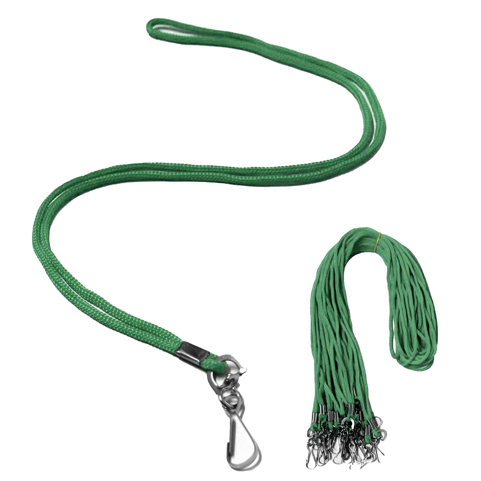 120 Green Lanyards Bulk Round 36" With Swivel J Hook For Id Name Badge Holder  Vip School Conference Festival And Hang Keys