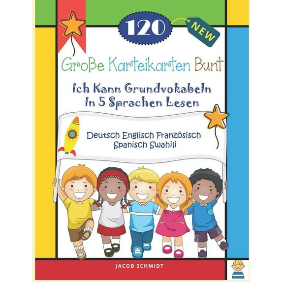 120 Große Karteikarten Bunt Ich Kann Grundvokabeln In 5 Sprachen Lesen Deutsch Englisch Französisch Spanisch Swahili: Sight word flashcards reading wortschatz deutsch für vorschulkinder mit sprachführ