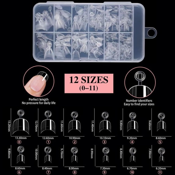 120 Half Cover Almond Fake Nails, Matte Pre- Acrylic Tips, Extra Short V5C9