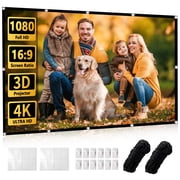 120 inch Projector Screen 169, 4K HD Indoor Outdoor Wall Mount Foldable Portable Movie Screens, Anti-Crease Projection Screen for Home Theater