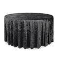 thumbnail image 1 of YOUR CHAIR COVERS - 120 Inch Round Crushed Velvet Tablecloth for Weddings, Quinceanera, Events or Baby Shower - Black, 1 of 5
