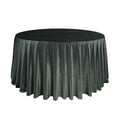 thumbnail image 1 of 120 Inch Round Velvet Tablecloth - Black, Wedding Linen Tablecloth for Standard 5 ft. Round Tables, 1 of 5