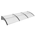 thumbnail image 1 of 120 Inch x 40 Inch Window Door Awning Canopy, UV50+ PC Sunshade Sheet, Waterproof Outdoor Patio Cover for Sun Rain Snow Protection, Transparent, 1 of 11