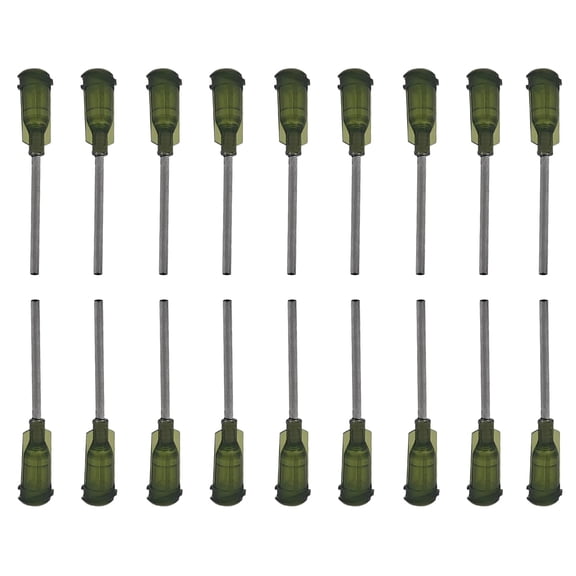 120 Industrial Dispensing Needles, 1 Inch Precision Blunt Tip, Suitable for Adhesives, Inks, and Oil Applications (Green)