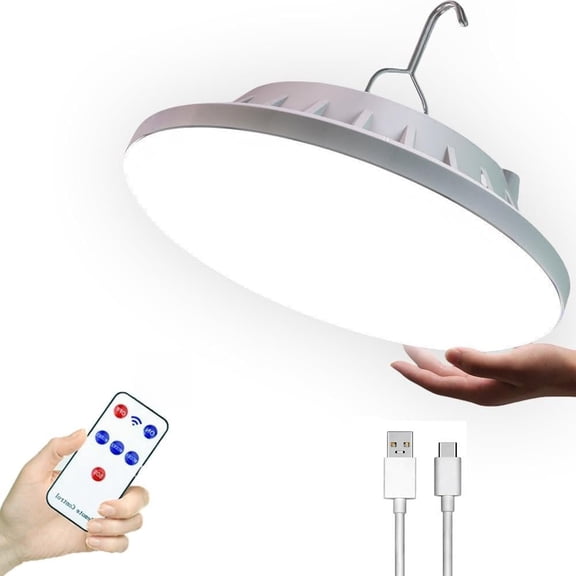 [120 LED 4500mah] Solar Camping Lights Rechargeable Portable Lantern Tent Lamp 5 Mode USB Remote Control   for  Indoor Outdoor  Courtyard 1 Pack