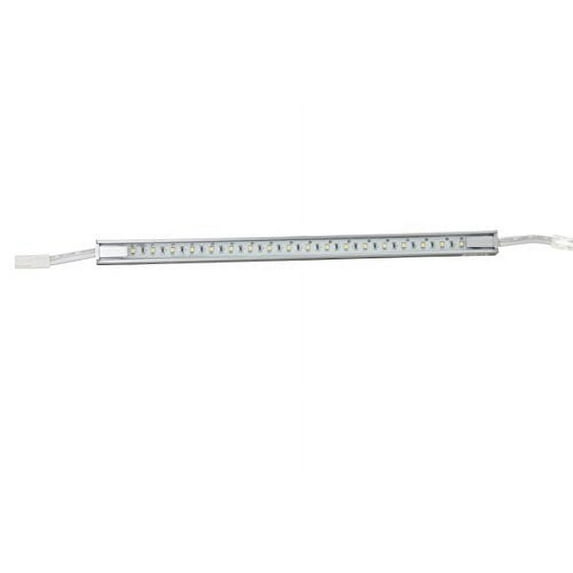 120 Line-Voltage LED Lighting - Cool (6,000k) – Dimmable - Under Cabinet and Furniture - 120v/110v - No Transformer Needed - (Cool White Light Ultra Thin 12" Strip Satin Nickel Cover Plastic)