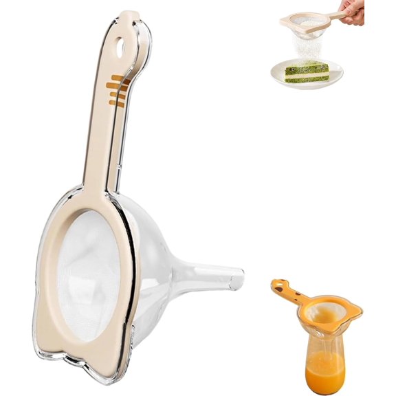120 Mesh Ultra Fine Mesh Strainer with Handle,Removable Funnel Screen,120-Mesh Ultra-Fine Filtration with a Removable Screen and Easy-Grip Handle for Smooth Pouring, Quick Rinsing, and Reuse(B)