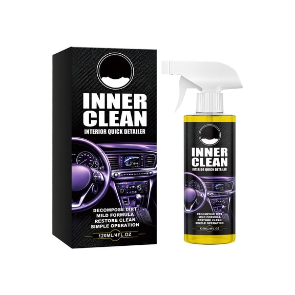 120 Ml Car Interior Cleaner With Boxed Bottle Format, 4 Fl Oz Cabin Cleaner for Dashboard, Cockpit, and Interior Area Use by