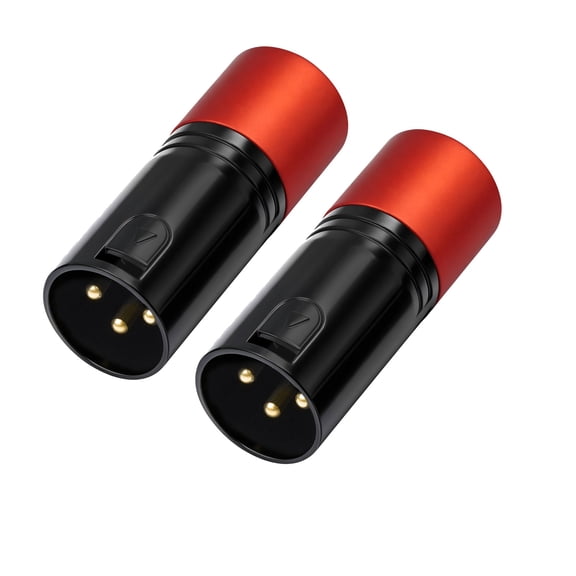 120 Ohm Signal Terminator / 3-Pin Cardan Male 120 Ohm 3-Pin XLR Terminator2-Pack,Red-120 plug -2PCS