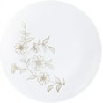 thumbnail image 1 of (120 PACK) EcoQuality 10" inch Round White Plastic Plates with Gold Primrose Design - Disposable China Like Party Plates, Heavy Duty Dinner Plates, Charger Plate, Dinners, Wedding, Serveware, 1 of 3