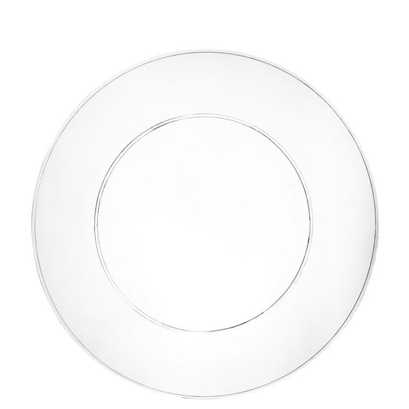 (120 PACK) EcoQuality 9" inch Round Clear Plastic Plates Mod Collection - Disposable China Like Party Plates, Heavy Duty Salad Plates, Dinner Plate, Dessert, Wedding, Serveware