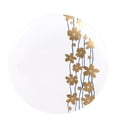 thumbnail image 1 of (120 PACK) EcoQuality 9" inch Round White Plastic Plates with Blue and Gold Vine Design - Disposable China Like Party Plates, Heavy Duty Salad Plates, Dinner Plate, Dessert, Wedding, Serveware, 1 of 6