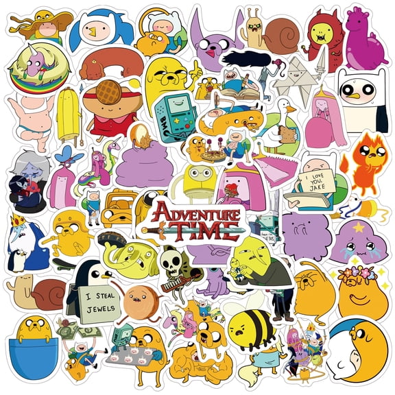 120 PCS For Adventure Time Cartoon Themed Stickers, Cute Vinyl Waterproof Stickers, for Teen Suitable for Water Bottles, Travel Case, Notebook,Laptop, Phone, Guitar, Skateboard