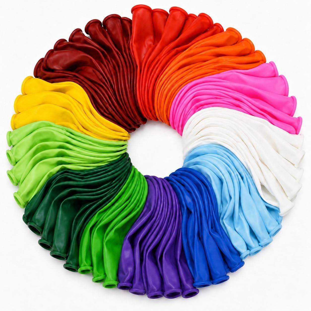 120 PCS Balloons Assorted Colors, 12 Inch Latex Balloons Bulk with 12 ...
