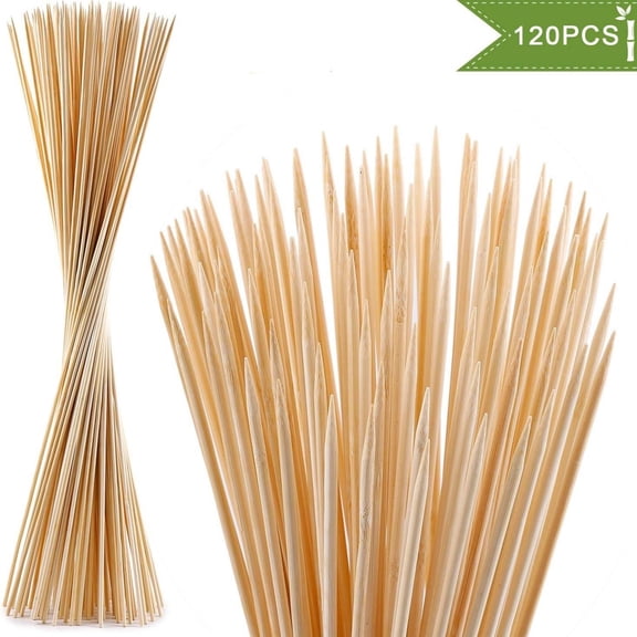 120 PCS Bamboo Marshmallow Roasting Sticks,  Skewers for Fire Pit, Extra Long 30 Inch Heavy Duty 5mm Thick Wooden  Sticks for Open Fire Pits Roaster Barbecue Hot Dog Camping Kebab Sausage
