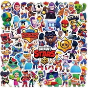 120 PCS For Brawl Stars Games Sticker Pack for Teens,Waterproof Vinyl Decals for Water Bottles, Laptops, Skateboards, Suitcases,Holiday Party Gift for Girls and Boys