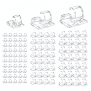 120 PCS Clear Adhesive Cable Clips for Cord Management, Wire Organizer Clips for Wall Desk Car & String Lights, Small Medium Large Cord Holder Clips for Home Office Indoor Outdoor